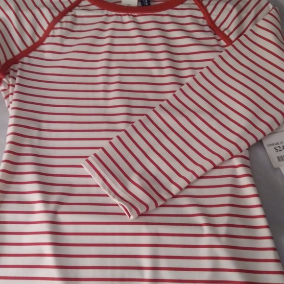 Sperry red stripe stretch fabric ls top - Picture 6 of 6